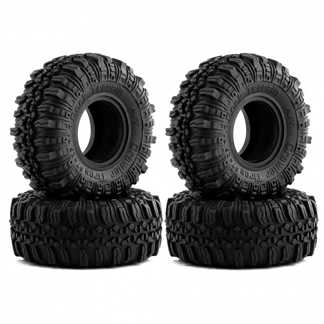 Rubber Tire 57 X 25mm 1 Inch For 1/18 Traxxas Trx-4m 1/24 Axial Scx24 Element Rc Enduro24 