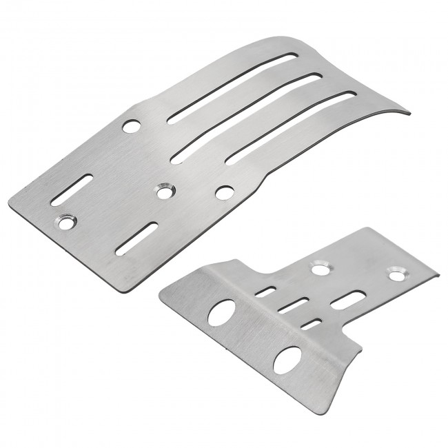 Stainless Steel Front & Rear Chassis Skid Plate For Tamiya 1/10 BBX Bb-01 Buggy 