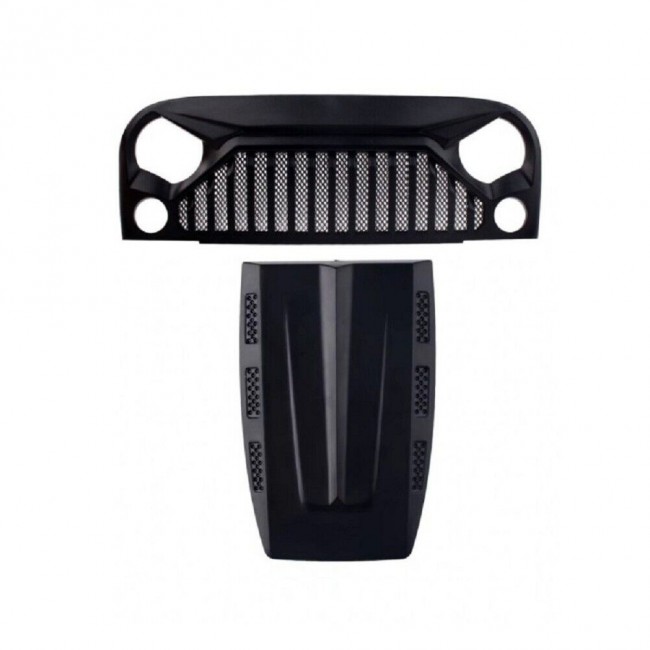Front Face & Engine Hood Air Inlet Grille 1/10 Rc L Jeep Wrangler Rubicon Body 275mm / 313mm Axial Racing Scx10 Crawler 