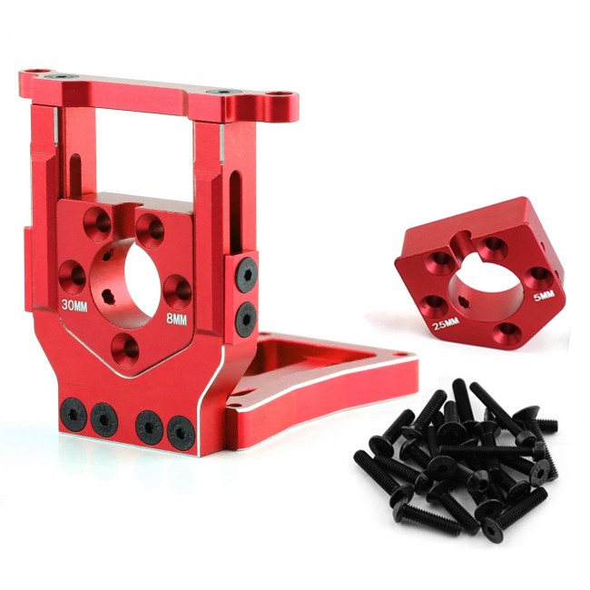 Aluminum 25 / 30mm Quick Change Motor Mount Seat 7760 For Traxxas X-maxx 6s 8s / 1/5 Xrt Monster Truck Red