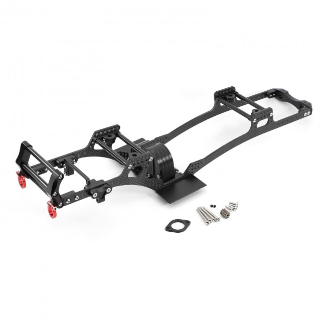 Carbon Fiber Lcg Chassis Frame With Gearbox Bumper For Axial Scx10 Crawler B Type