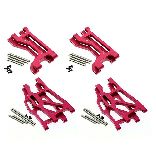 Aluminum Front & Rear Upper Lower Suspension Arm 8998 8999 For 1/10 Rc Traxxas Maxx Monster 89086-4 Red