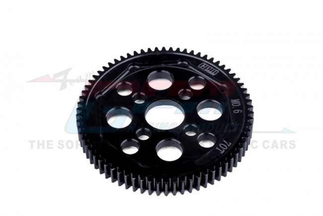 Gpm XV2070TS-BK Carbon Steel High Speed M0.6 Module Spur Gear 70t 51694  Tamiya 1/10 4wd Xv-02 Pro Chassis Car 58707 