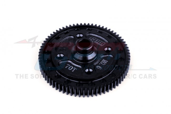 Gpm XV21070T-BK Carbon Steel High Speed M0.6 Module Center Diff Gear 70t  Tamiya 1/10 4wd Xv-02 Pro Chassis Car 58707 