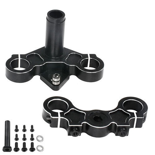 Aluminum 7075-t6 Triple Clamp Set Los264004 For 1/4 Losi Promoto Mx Motor Bike Black