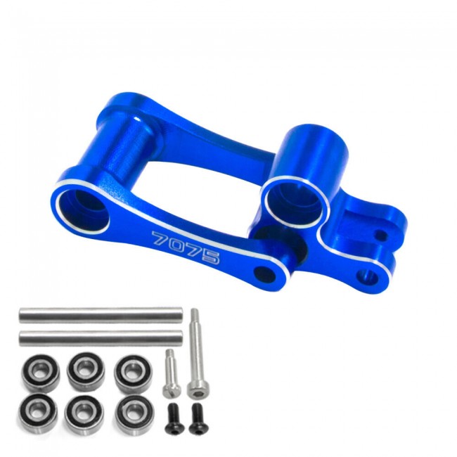 Aluminum 7075 Knuckle & Pull Rod Los264001 For Rc Losi 1/4 Promoto-mx Motorcycle Blue