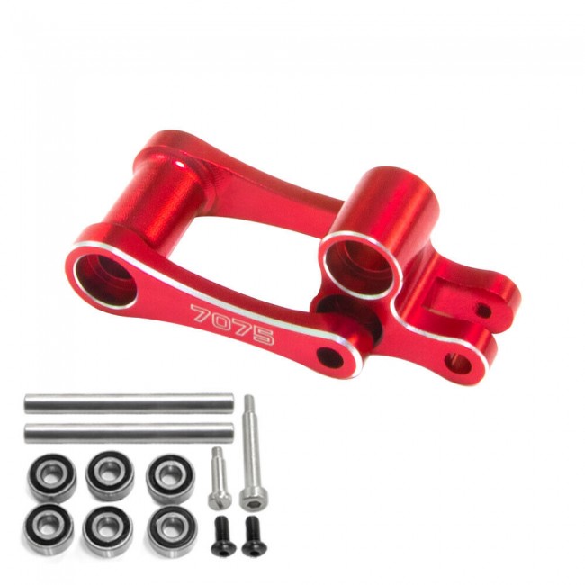 Aluminum 7075 Knuckle & Pull Rod Los264001 For Rc Losi 1/4 Promoto-mx Motorcycle Red