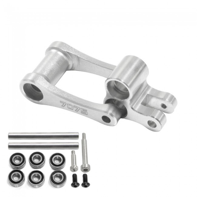 Aluminum 7075 Knuckle & Pull Rod Los264001 For Rc Losi 1/4 Promoto-mx Motorcycle Silver
