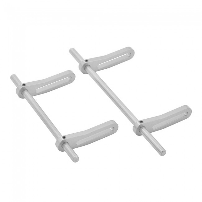 Aluminum Front & Rear Bull Bars Bumper For 1/10 Traxxas Trx-4 / Axial SCX10 Lcg Rc Crawler Truck Silver