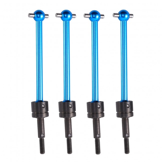 Aluminum Front & Rear Universal Drive Shaft Cvd - 64mm For 1/10 Rc Tamiya Tt02-b Dt-03 Buggy Blue