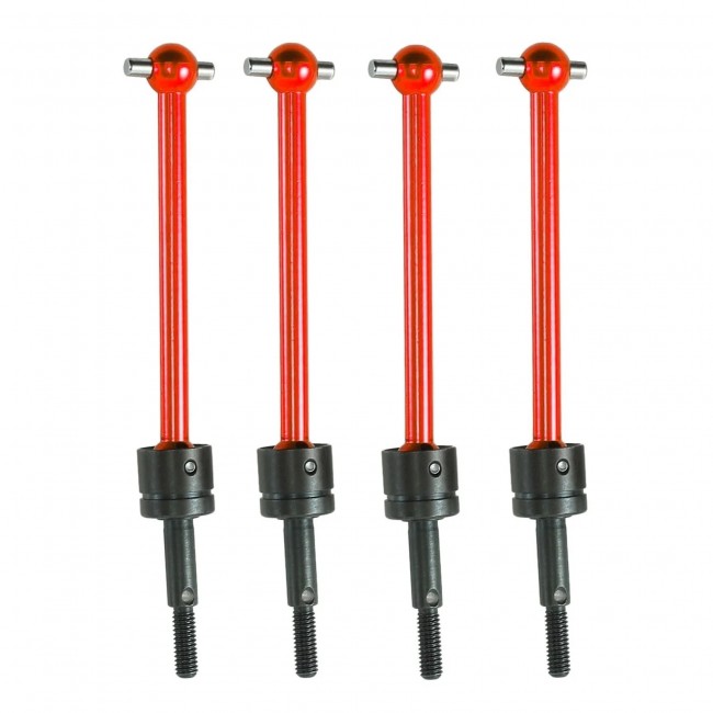 Aluminum Front & Rear Universal Drive Shaft Cvd - 64mm For 1/10 Rc Tamiya Tt02-b Dt-03 Buggy Red