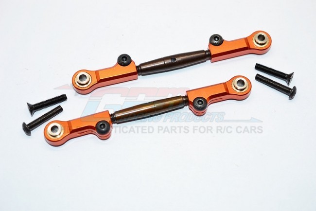 Gpm YT047S Spring Steel Steering Anti-thread  Tie Rod With Aluminium Ends 1/10 Axial Yeti Rock Racer Orange