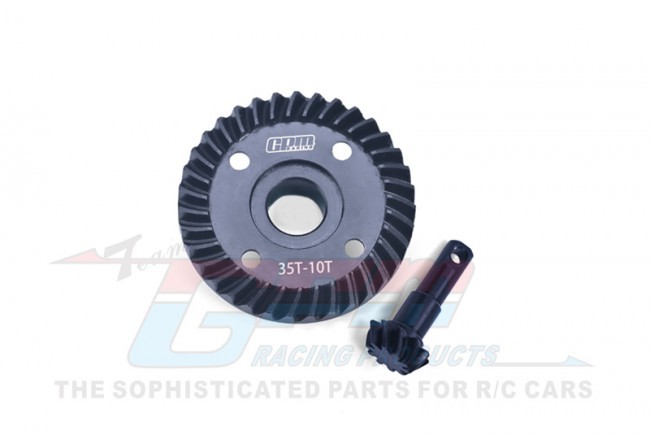 Gpm TRX41035T 40cr Steel Diff Bevel Gear 35t & Pinion Gear 10t 8279 Traxxas 1/10 Electric 4wd Trx-4 Trx-6 Crawler 