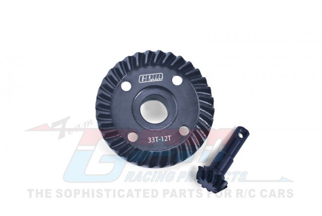 Gpm TRX41233T 40cr Steel Diff Bevel Gear 33t & Pinion Gear 12t 8279 Traxxas 1/10 Electric 4wd Trx-4 Trx-6 Crawler 