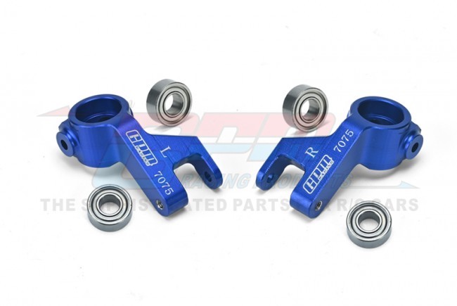 Gpm MGO021 Aluminum 7075 Front Steering Block Larger Inner Bearings Ara340189 Arrma 1/10 2wd Gorgon 4x2 Mega 550 Blue