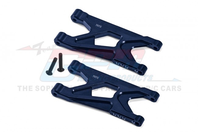 Gpm MGO056 Aluminum 7075 Rear Suspension Arms Ara330751 Rc Arrma 1/10 2wd Gorgon 4x2 Mega 550 Ara3230 Black