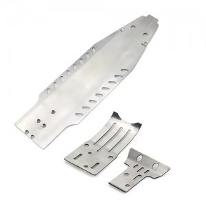 Stainless Steel Front Rear Main Chassis Skid Plate For Tamiya 1/10 Rc Bbx Bb-01 Buggy 58719