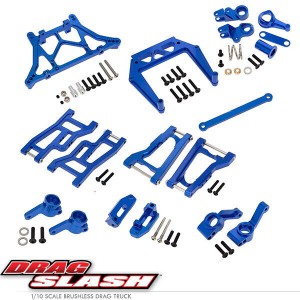 Full COMBO Aluminium Upgrade Parts Set For Traxxas 1/10 C10 Drag Slash 94076-4