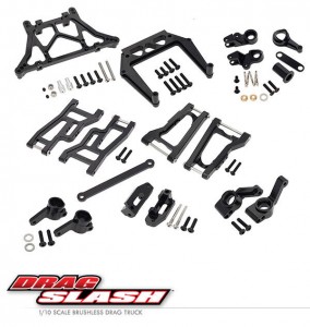 Full COMBO Aluminium Upgrade Parts Set For Traxxas 1/10 C10 Drag Slash 94076-4