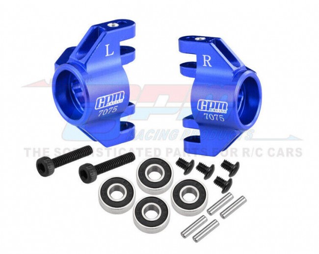 Gpm Aluminum 7075 Front Steering Block Los214041 For Losi 1/18 Mini Lmt 4x4 Monster Los01026 Blue