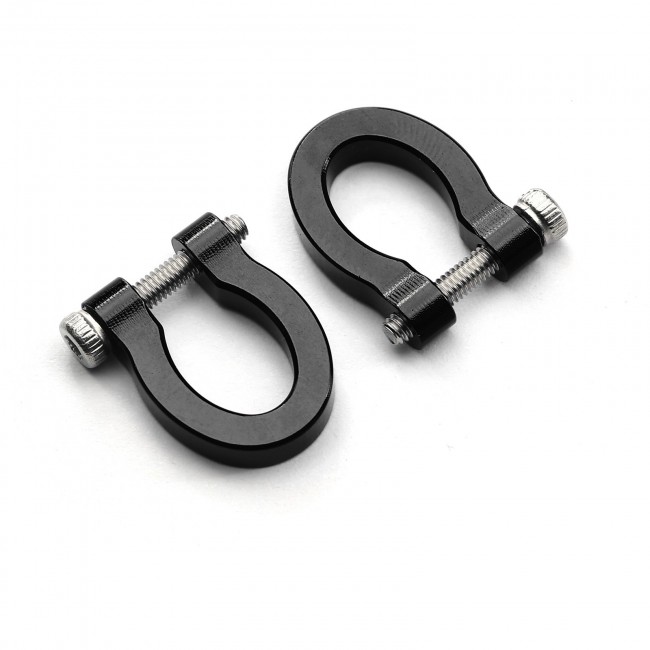 Aluminum Bumper D-ring Tow Hook For 1/10 Axial Scx10 / Traxxas Trx-4 Trx-6 Rc Crawler Black