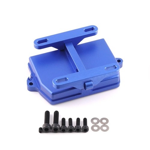 Aluminum Adjustable Radio Device Receiver Box Bracket 7724 For Traxxas 1/5 4wd X-maxx 6s 8s / 1/6 Xrt 8s Monster Blue