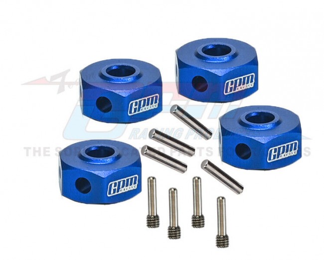 Gpm LMTM010 Aluminum 7075 Hex Adapters 12mm Los212050 For Losi 1/18 Mini Lmt Monster Los01026 Blue