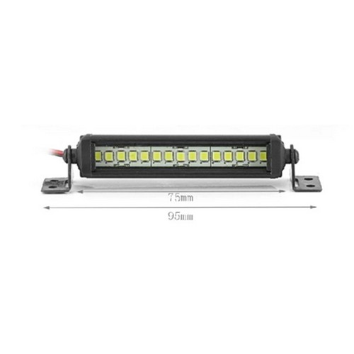 Metal Led Light Bar Roof Lamp For 1/10 1/8 Axial Scx10 Wraith Rr10 Traxxas Trx-4 Crawler Truck 75mm