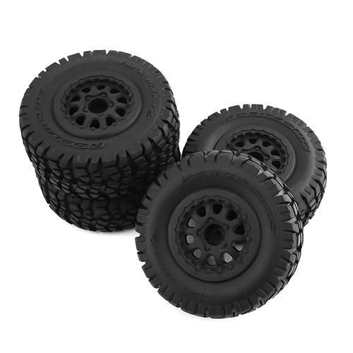 Rubber Tire & Rim Set 108 X 43mm 12mm Hex For 1/10 Traxxas Slash 4x4 Arrma Senton Short Course Truck 