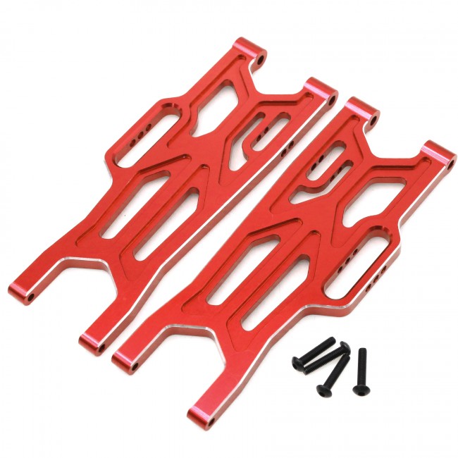Aluminum Front Suspension Arms Ara330711 For Arrma 1/10 Kraton / Outcast 4x4 4s V2 Blx Truck Red