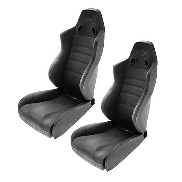Universal Foldable Driver Seat Set - 2pcs Type A For 1/10 Rc Crawler Truck Axial Scx-10 Wraith Rr10 Traxxas Trx-4 Black