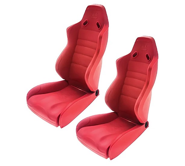 Universal Foldable Driver Seat Set - 2pcs Type A For 1/10 Rc Crawler Truck Axial Scx-10 Wraith Rr10 Traxxas Trx-4 Red