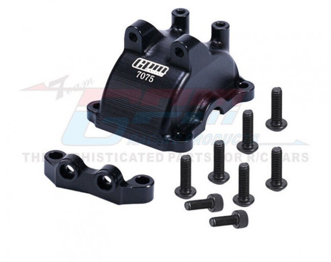 Gpm 7075 TT2012AN Front / Rear Gearbox Cover W/ Upper Arm Stabilizer A4 A2 For 1/10 Tamiya Tt-02 Tt02t Rc Touring Car Black
