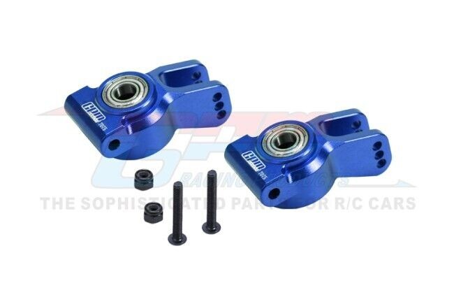 Gpm Aluminum 7075 Rear Hub W/ Large Size Bearings Los234020 For Rc Losi 1/10 Lasernut Tenacity Los03028 Blue