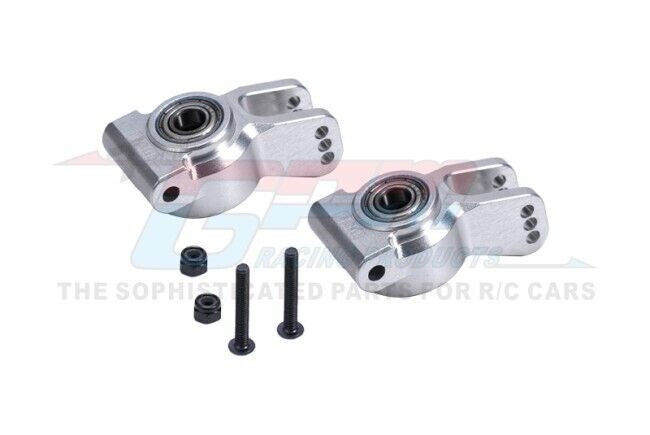 Gpm Aluminum 7075 Rear Hub W/ Large Size Bearings Los234020 For Rc Losi 1/10 Lasernut Tenacity Los03028 Silver