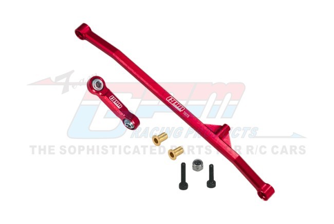 Gpm LMTM612 Aluminum 7075 Steering Tie Rod & Drag Link Los211051 For Losi 1/18 Mini Lmt 4x4 Brushed Monster Truck Los01026 Red