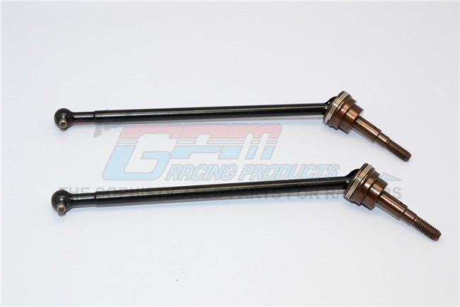 Gpm YT295S Steel#45 Rear Cvd Universal Swing  Shaft With Spring Steel Cup Joint Axial Yeti Rock Racer Black