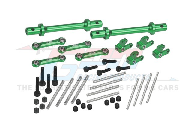 Gpm LMTM312FR Aluminum 7075 Front & Rear Sway Bar Set Los214042 For Losi 1/18 Mini Lmt 4x4 Brushed Monster Los01026 Green