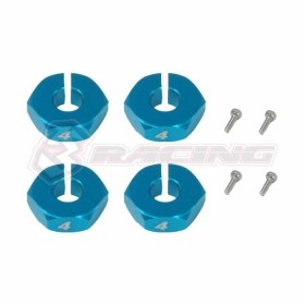 3racing 3rac-wx124/v2 Wheel Adaptor - 4mm For 1/10 Rc Car Light Blue