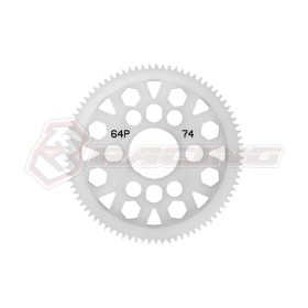 3racing 3RAC-SG6474 Pom 64 Pitch Spur Gear 74t Ver 2 For 1/10 Rc Car 