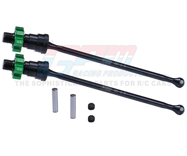 Gpm TXM8170B 7075 Alloy Hex W/ Carbon Steel Front / Rear Driveshaft Cvd 7750x 7768 For Trxxas 1/5 X-maxx 8s Green