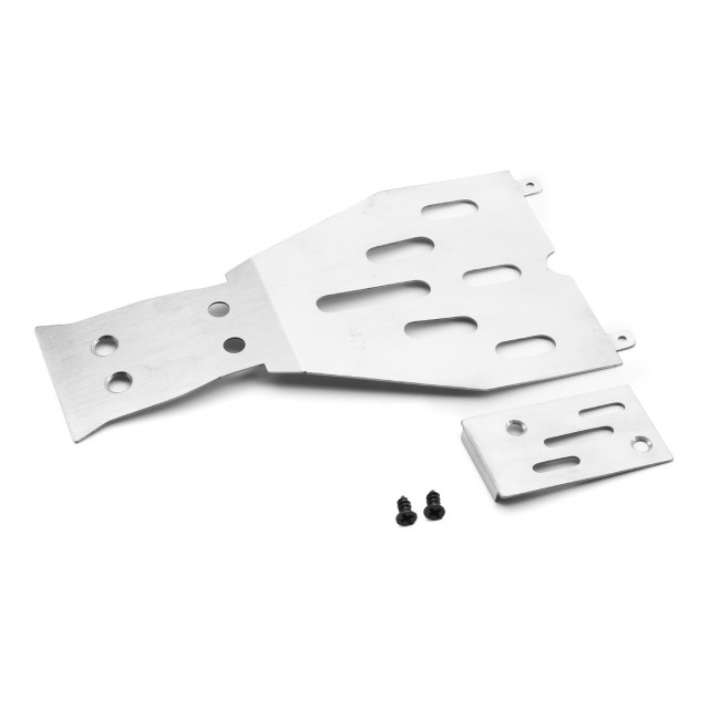 Stainless Steel Chassis Skid Plate Protector For Traxxas 1/10 Ford Raptor F-150 Short Truck 58094-1 