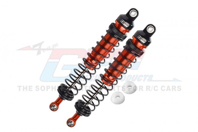 Gpm RK122R Aluminum Rear Adjustable Dampers - 122mm For Losi 1/10 4wd Rock Rey Brushless Rock Racer Los03009t1/t2 Orange