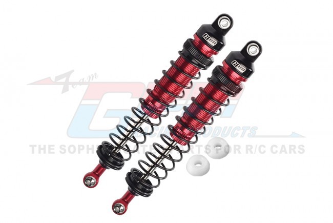 Gpm RK122R Aluminum Rear Adjustable Dampers - 122mm For Losi 1/10 4wd Rock Rey Brushless Rock Racer Los03009t1/t2 Red