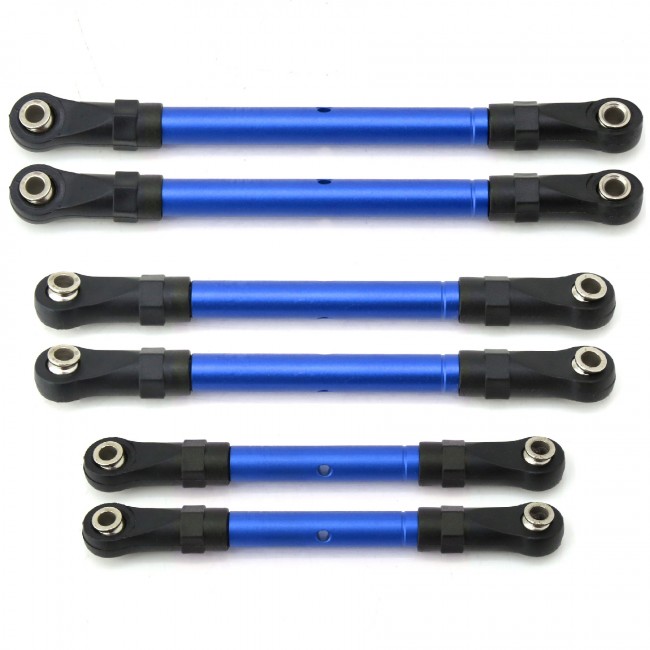 Aluminum Steering Rod Tie Rod Linkage Set 3643 6742 For 1/10 Traxxas Slash Hoss Rustler Stampede 4x4 Vxl Truck Blue