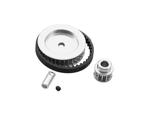 Aluminum Belt Gears Pulley Conversion Kit 12t / 30t For Traxxas 1/10 Rc Trx-4 Trx-6 Crawler Silver