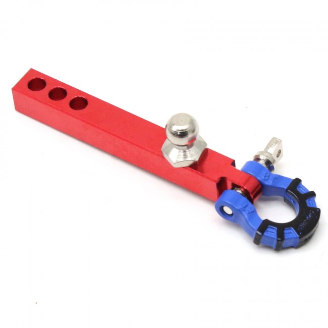 Metal Rear Bumper Tow Trailer Hook Hitch Red For 1/10 Rc Traxxas Trx-4 / Axial Scx10 Crawler Truck Blue
