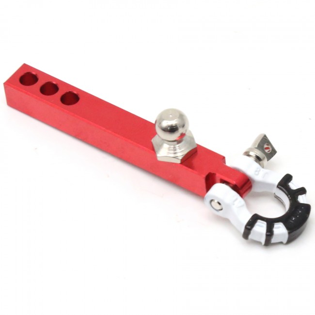 Metal Rear Bumper Tow Trailer Hook Hitch Red For 1/10 Rc Traxxas Trx-4 / Axial Scx10 Crawler Truck White