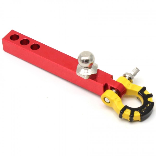 Metal Rear Bumper Tow Trailer Hook Hitch Red For 1/10 Rc Traxxas Trx-4 / Axial Scx10 Crawler Truck Yellow