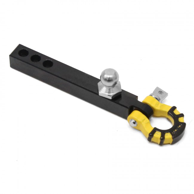 Metal Rear Bumper Tow Trailer Hook Hitch Black For 1/10 Rc Traxxas Trx-4 Axial Scx10 Crawler Truck Yellow